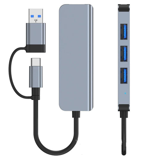 USB / USB-C Techsuit H8 DataBridge Hub, 4in1, Gray