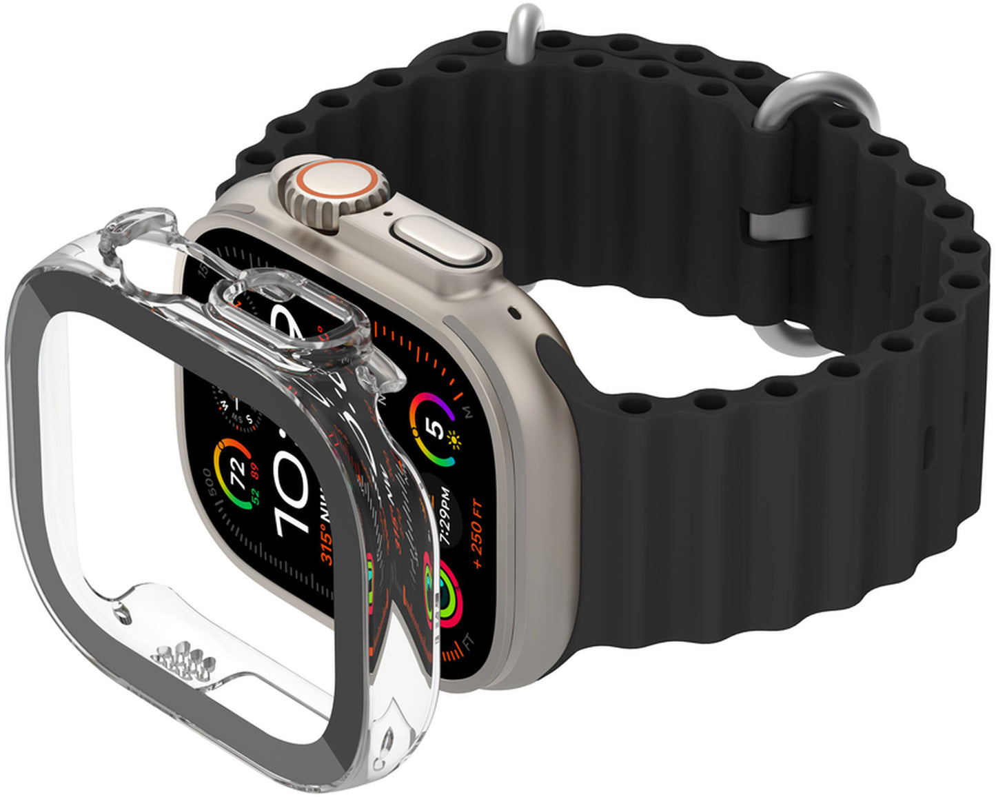 Belkin ScreenForce TemperedCurve Hülle für Apple Watch Ultra Series, Transparent OWA001zzCL