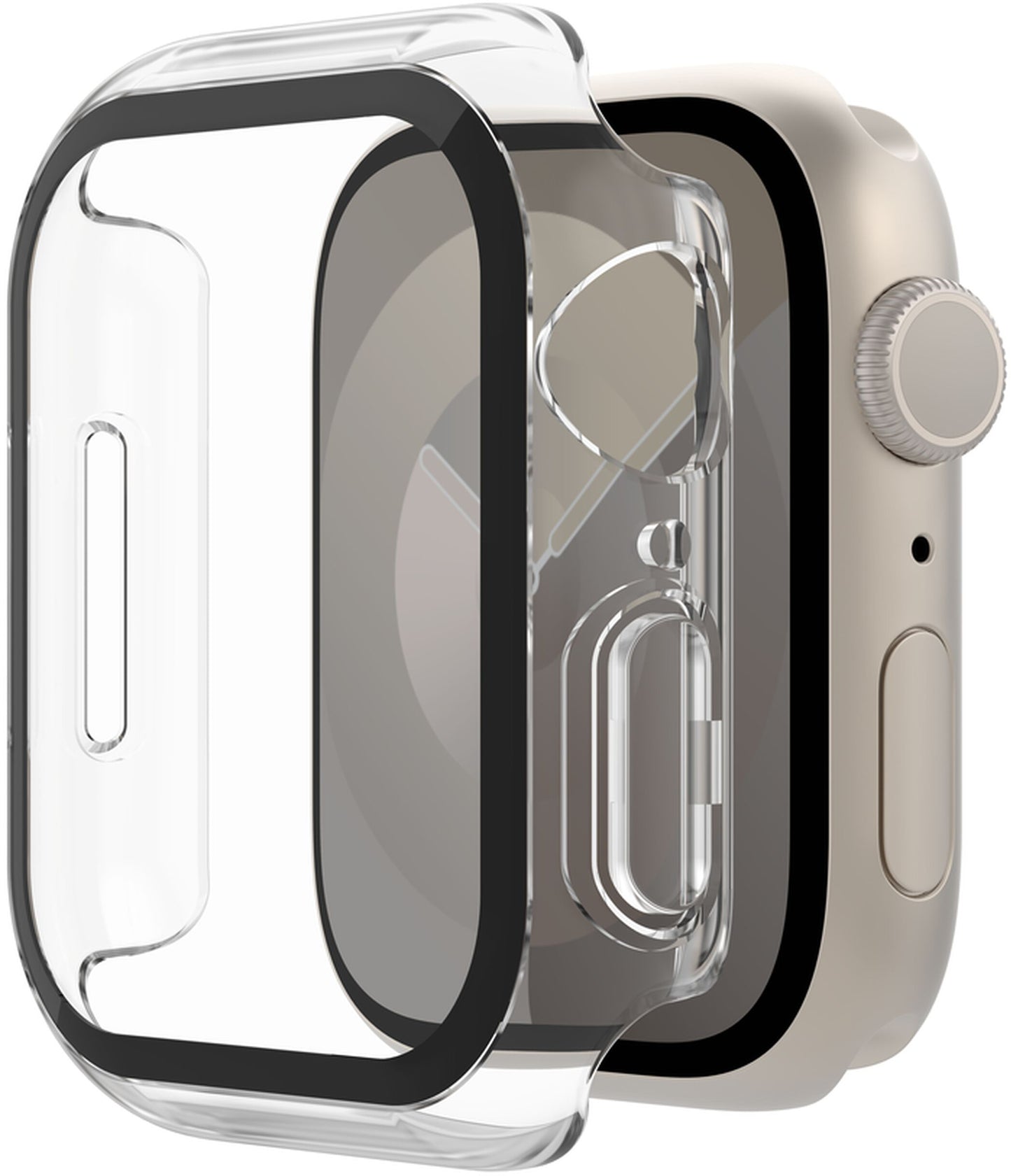 Belkin ScreenForce TemperedCurve Hülle für Apple Watch 44mm / 45mm Series, Transparent OVG004zzCL-REV