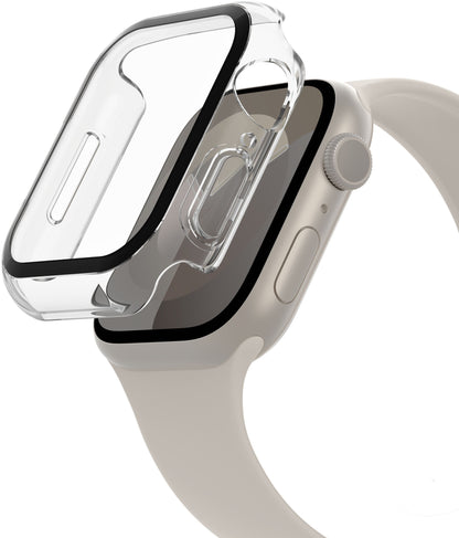 Belkin ScreenForce TemperedCurve Hülle für Apple Watch 44mm / 45mm Series, Transparent OVG004zzCL-REV