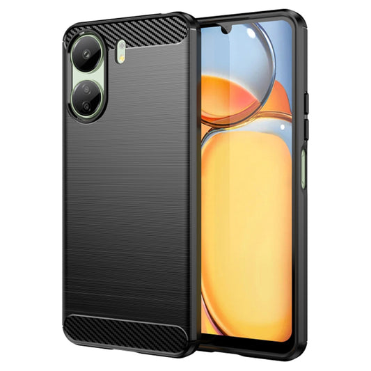 Kamerahülle für Xiaomi Poco C65 / Redmi 13C, Techsuit, Carbon, Schwarz