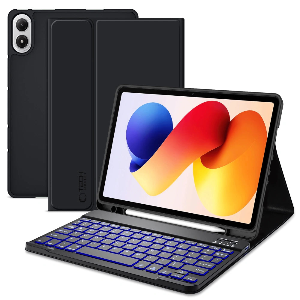 Tastaturhülle für Xiaomi Poco Pad M1 / Redmi Pad 2 Pro, Tech-Protect, SC PEN, Schwarz