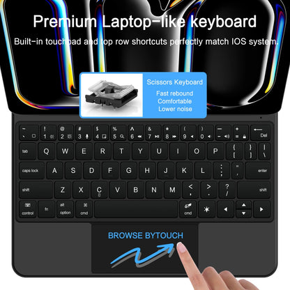 Hülle mit Tastatur für Apple iPad Pro 13 (2025) / (2024), Tech-Protect, SmartCase Magnetic, Schwarz