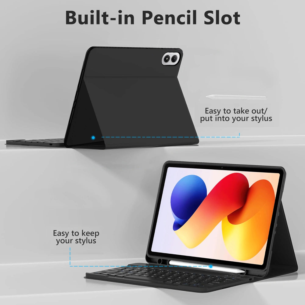 Tastaturhülle für Xiaomi Poco Pad M1 / Redmi Pad 2 Pro, Tech-Protect, SC PEN, Schwarz