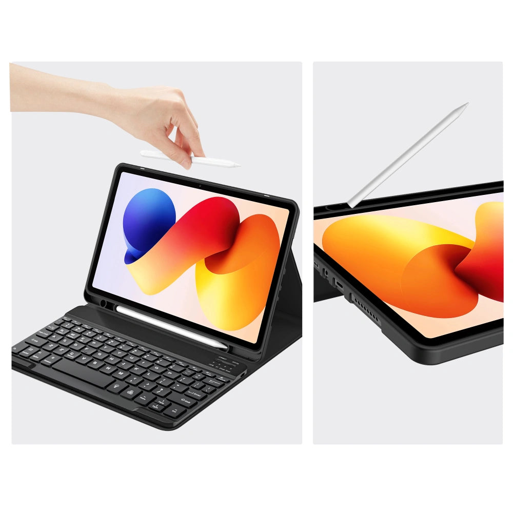 Tastaturhülle für Xiaomi Poco Pad M1 / Redmi Pad 2 Pro, Tech-Protect, SC PEN, Schwarz