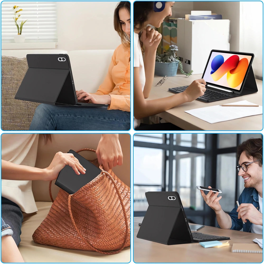 Tastaturhülle für Xiaomi Poco Pad M1 / Redmi Pad 2 Pro, Tech-Protect, SC PEN, Schwarz