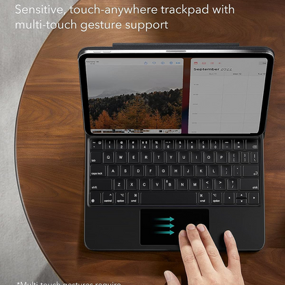 Keyboard Case for Apple iPad (2025) / (2022), ESR, Rebound, Black, Resealed