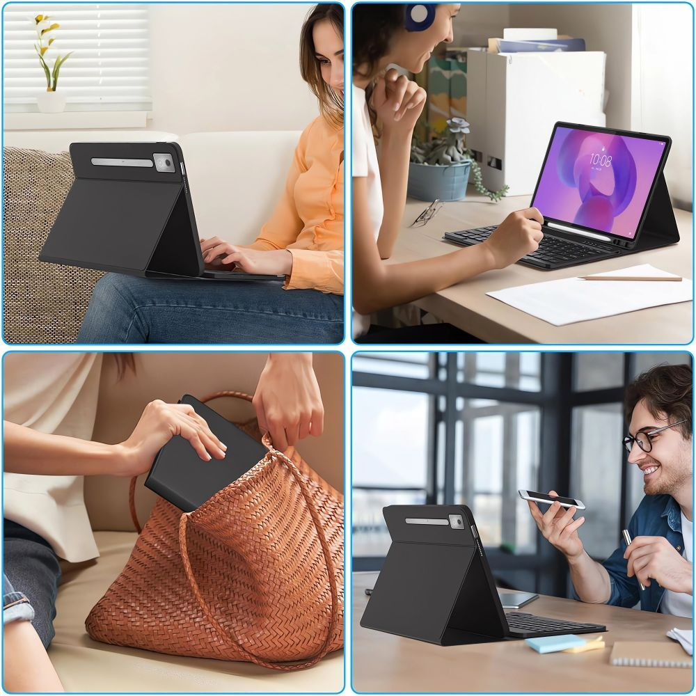 Schutzhülle mit Tastatur für Lenovo Idea Tab Pro, Tech-Protect, SC PEN, Schwarz