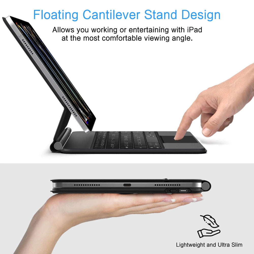 Tastaturhülle für Apple iPad Pro 11 (2025) / (2024), Tech-Protect, SmartCase Magnetic, Schwarz
