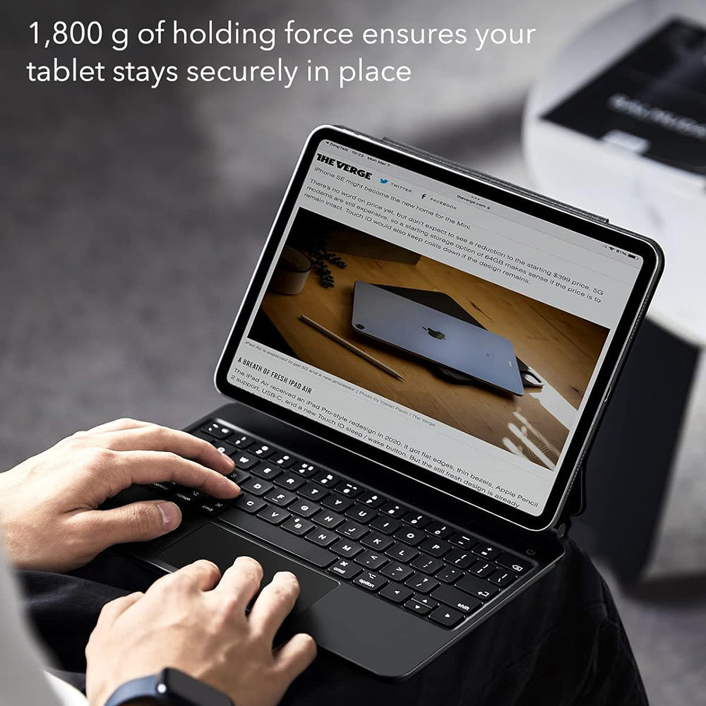 Tastaturhülle für Apple iPad (2025) / (2022), ESR, Rebound, Schwarz