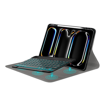 Tastaturhülle für Apple iPad Pro 11 (2024), Techsuit, CozyTab, Schwarz