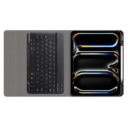 Tastaturhülle für Apple iPad Pro 11 (2024), Techsuit, CozyTab, Schwarz