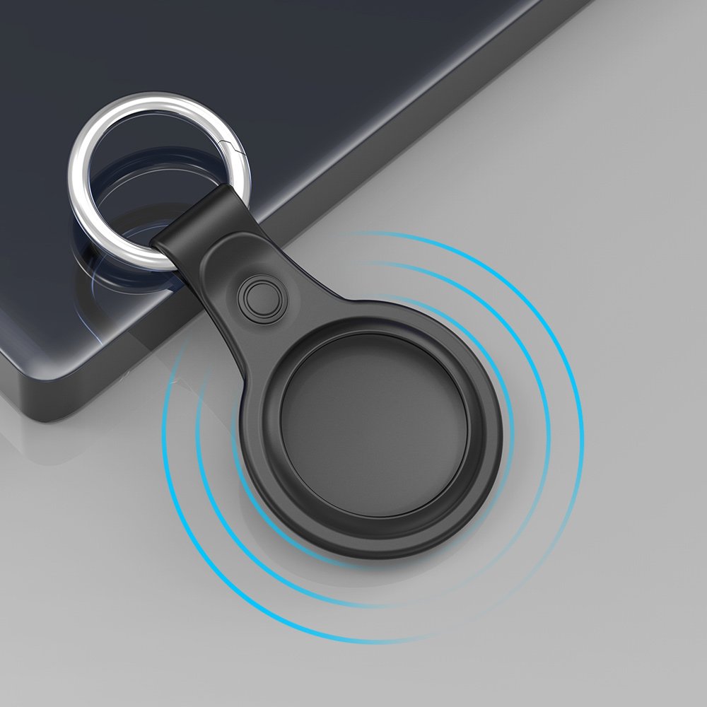 DUX DUCIS Secure Hülle für Apple AirTag, 4er Set, Schwarz / Blau / Rosa / Grün