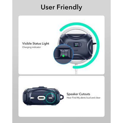 ESR Cyber FlickLock Hülle für Apple AirPods Pro 3, Blau