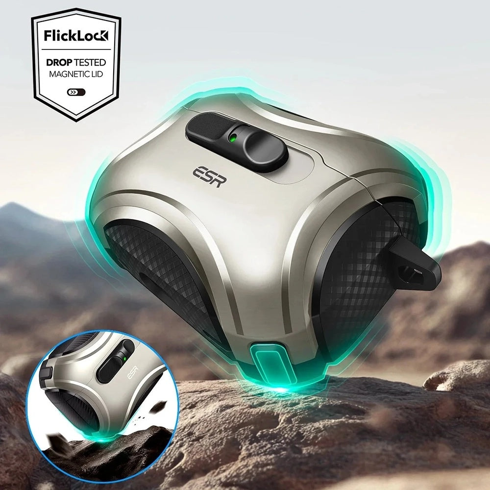 ESR Cyber FlickLock Hülle für Apple AirPods Pro 3, Grau