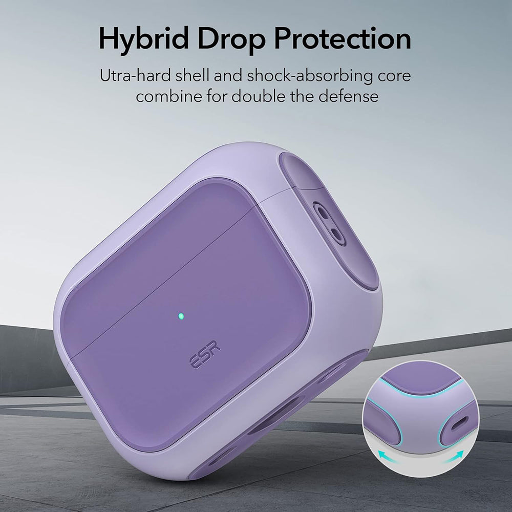 ESR Orbit Hybrid Case for Apple AirPods Pro Series, Purple