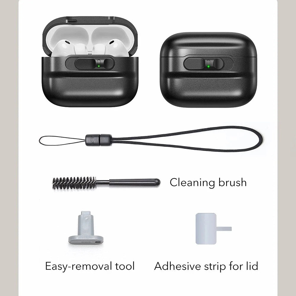 ESR Pulse Magnetic FlickLock Hülle für Apple AirPods Pro 3, Schwarz