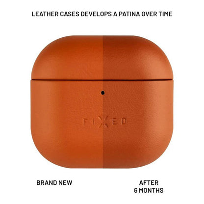 Hülle Fixed PodsLeather für Apple AirPods 4, Braun
