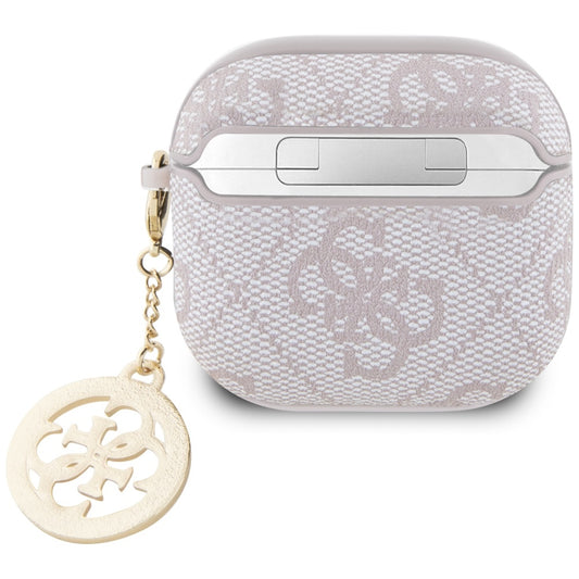 Guess 4G Strass Charm Hülle für Apple AirPods 4, Rosa