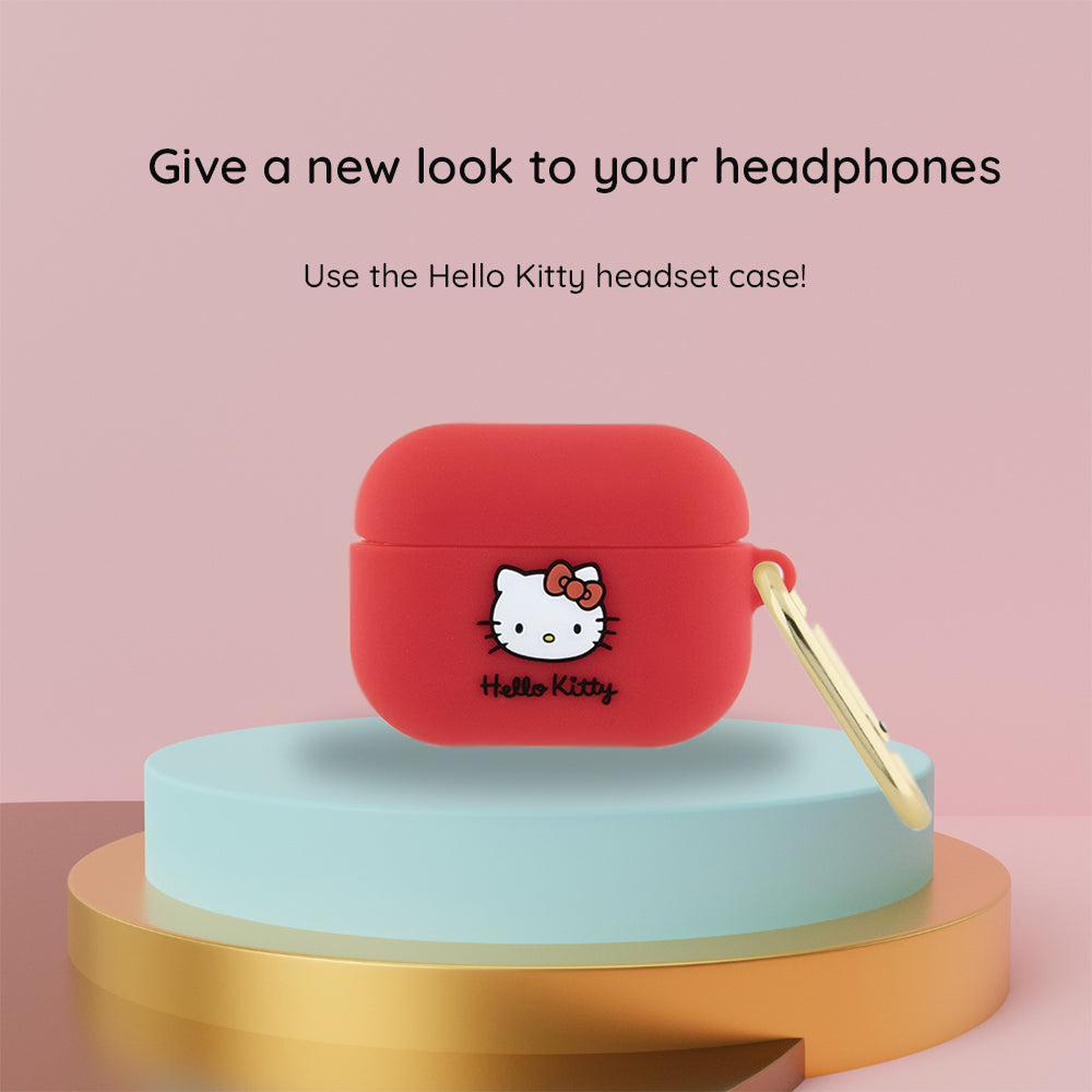 Hello Kitty 3D Kitty Head Case for Apple AirPods Pro 2, Pink