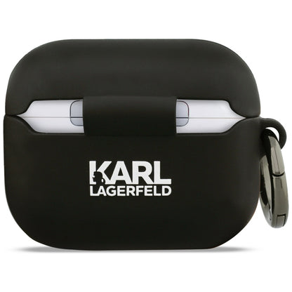 Karl Lagerfeld 3D Karl's Head Hülle für Apple Airpods Pro 3, Schwarz