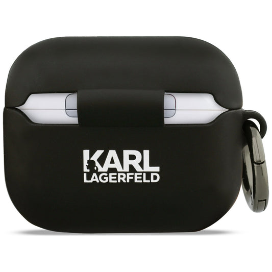 Karl Lagerfeld 3D Karl's Head Hülle für Apple Airpods Pro 3, Schwarz
