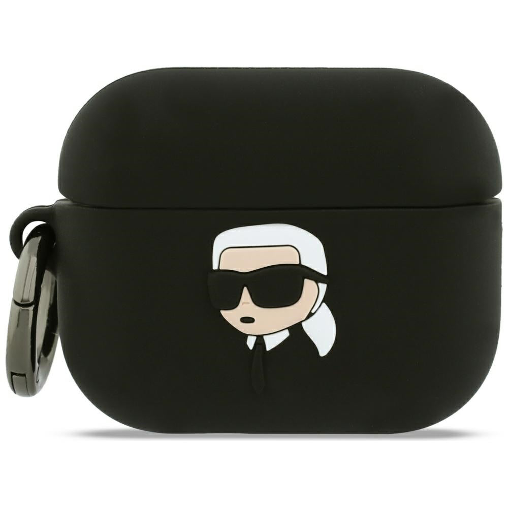 Karl Lagerfeld 3D Karl's Head Hülle für Apple Airpods Pro 3, Schwarz
