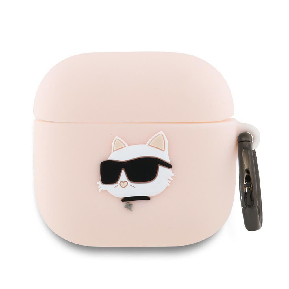 Karl Lagerfeld 3D Choupette's Head Hülle für Apple AirPods 4, Rosa