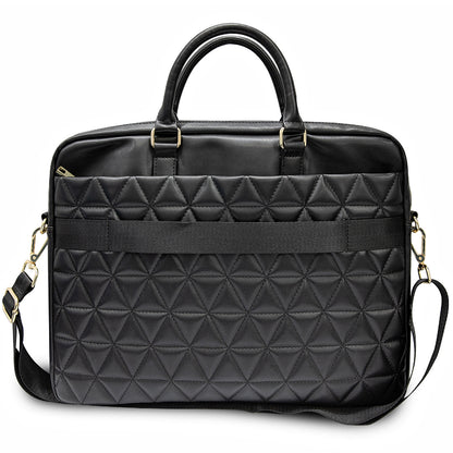 Guess Quilted Tasche für 15-Zoll-Laptop, Schwarz