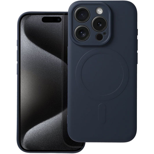 MagSafe Case for Apple iPhone 15 Pro Max, OEM, Silicone Mag, Navy Blue