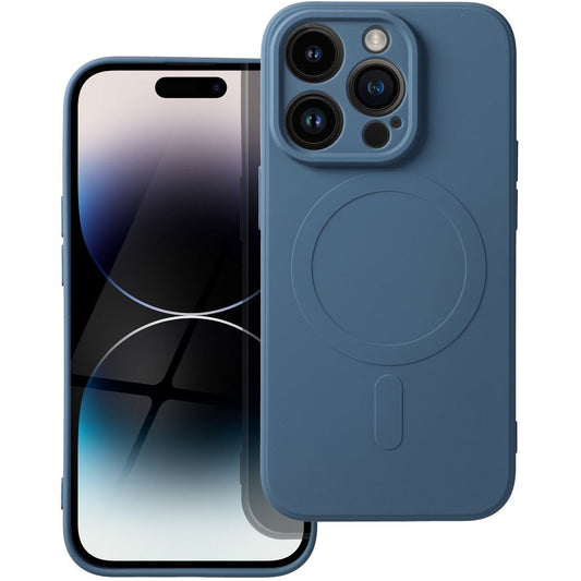 MagSafe-Hülle für Apple iPhone 14 Pro, OEM, Silicone Mag, Blau