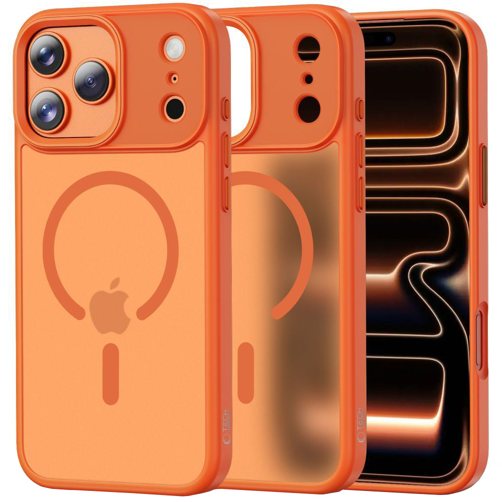 MagSafe Case for Apple iPhone 17 Pro Max, Tech-Protect, Magmat, Matte Orange