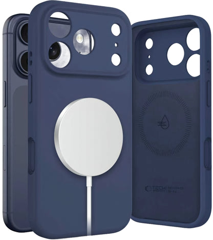MagSafe Hülle für Apple iPhone 17 Pro, Tech-Protect, Silikon, Marineblau