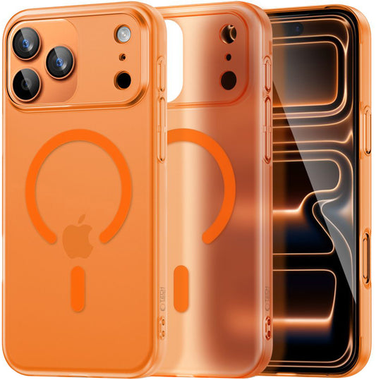 MagSafe Hülle für Apple iPhone 17 Pro Max, Tech-Protect, MagSlim, Matt Orange