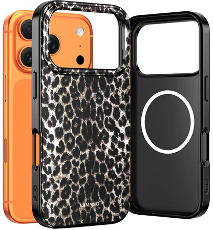 MagSafe Case for Apple iPhone 17 Pro, Tech-Protect, Lamano Leopard, Black