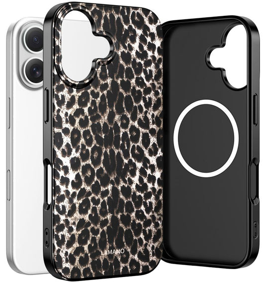 MagSafe Hülle für Apple iPhone 17, Tech-Protect, Lamano Leopard, Schwarz