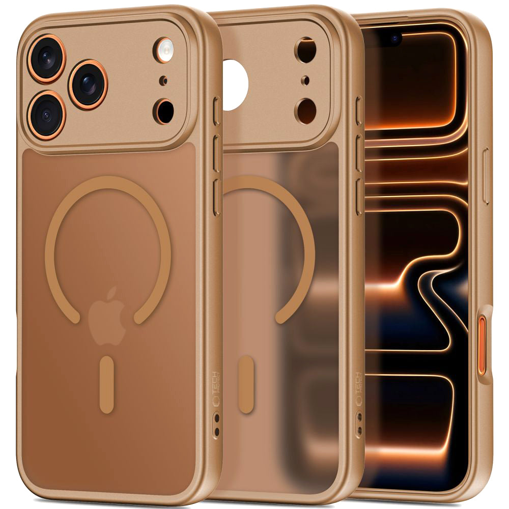 MagSafe Hülle für Apple iPhone 17 Pro Max, Tech-Protect, BasicMag, Mattbraun