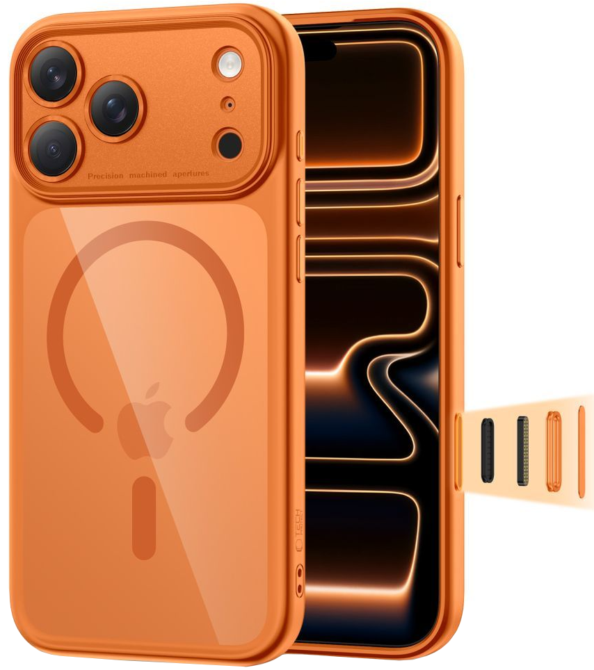 MagSafe Hülle für Apple iPhone 17 Pro, Tech-Protect, MagPeak, Orange