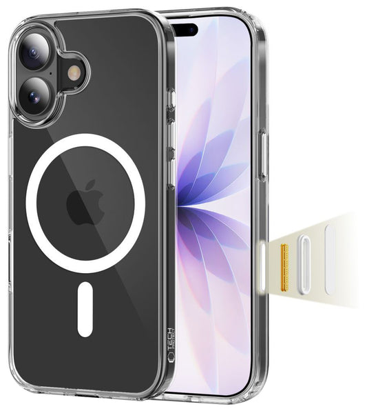 MagSafe Hülle für Apple iPhone 17, Tech-Protect, Flexair Hybrid CC, Transparent