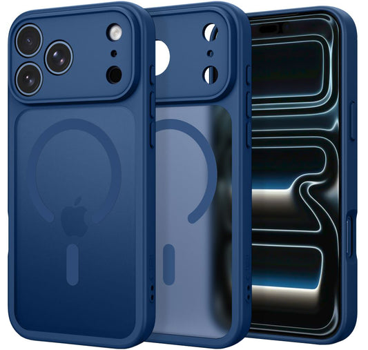 MagSafe-Hülle für Apple iPhone 18 Pro / 17 Pro, Tech-Protect, BasicMag, Mattes Marineblau