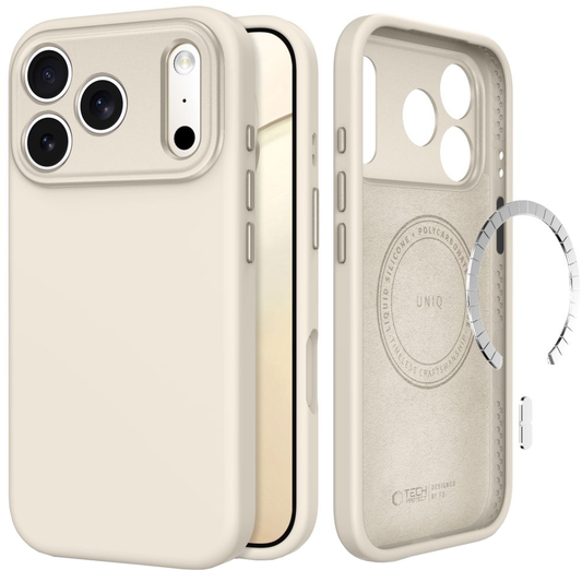 MagSafe-Hülle für Apple iPhone 18 Pro / 17 Pro, Tech-Protect, Uniq CC, Beige