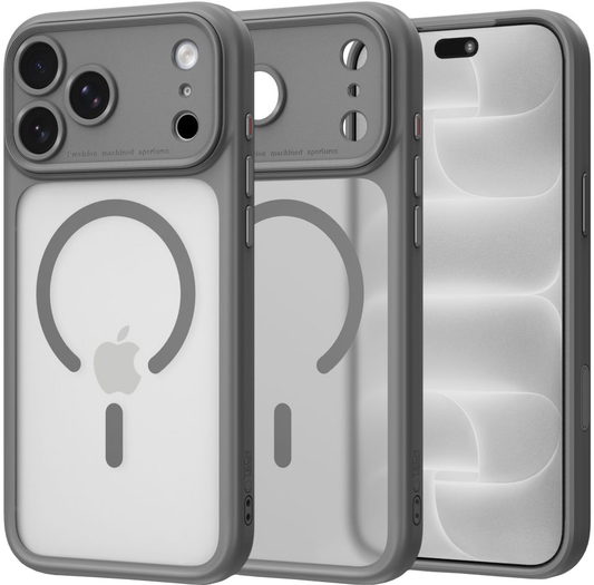 MagSafe-Hülle für Apple iPhone 18 Pro Max / 17 Pro Max, Tech-Protect, MagPeak CC, Mattgrau