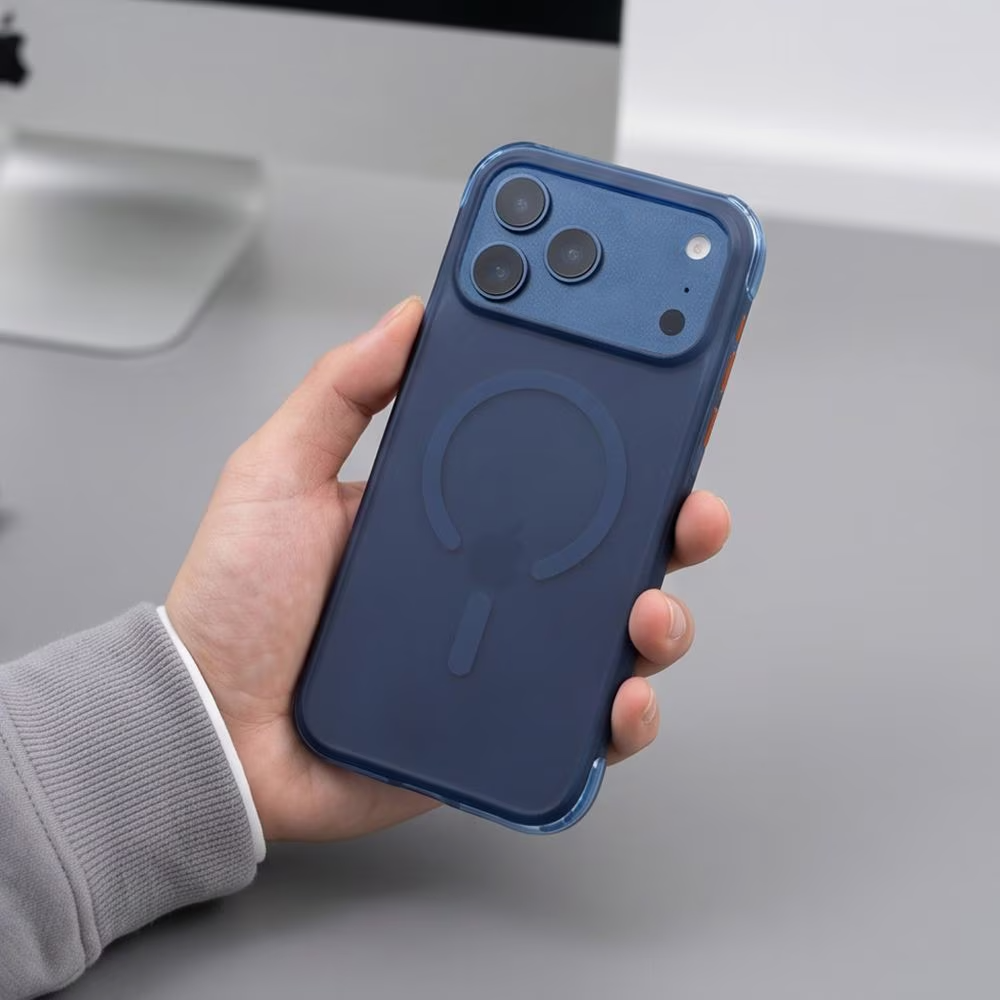MagSafe-Hülle für Apple iPhone 18 Pro / 17 Pro, Tech-Protect, MagAir CC, Mattes Marineblau