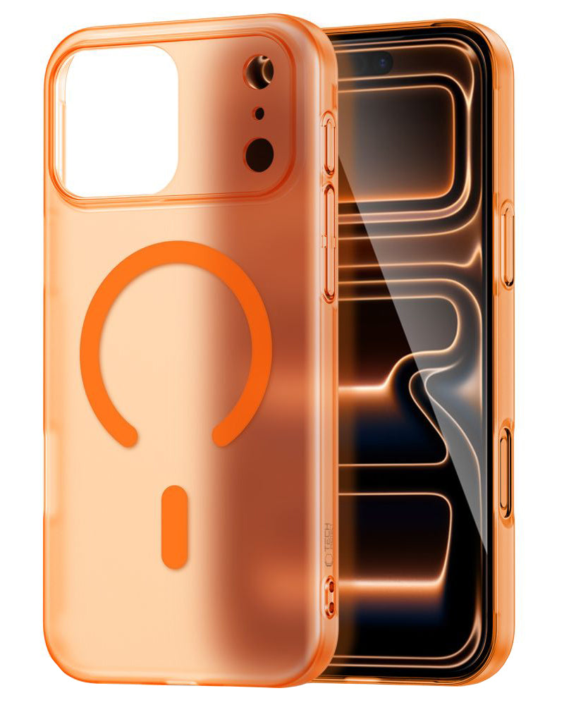 MagSafe Hülle für Apple iPhone 17 Pro, Tech-Protect, MagSlim, Matt Orange