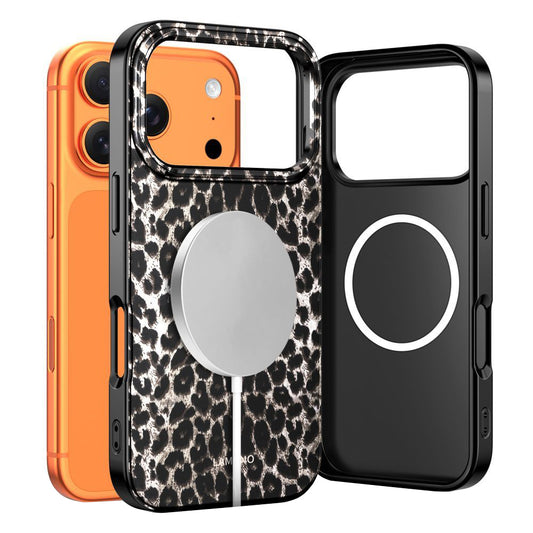 MagSafe Hülle für Apple iPhone 17 Pro, Tech-Protect, Lamano Leopard, Schwarz