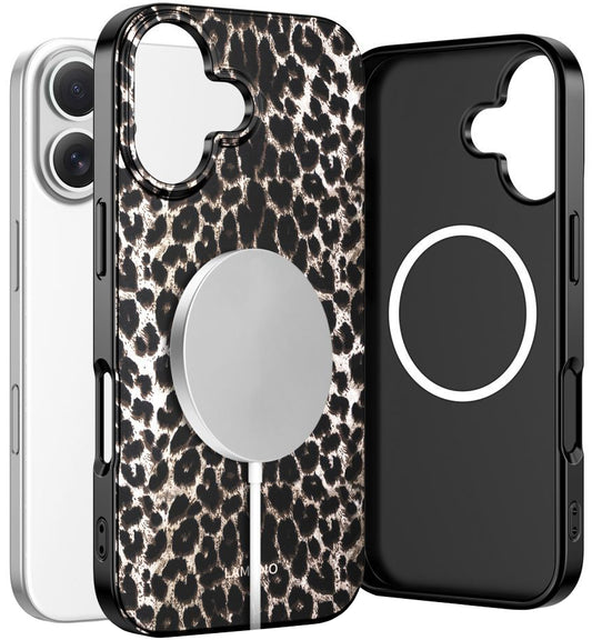 MagSafe Hülle für Apple iPhone 17, Tech-Protect, Lamano Leopard, Schwarz