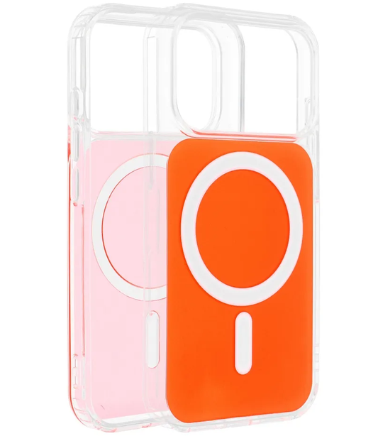 MagSafe-Hülle für Apple iPhone 17e / 16e, OEM, Clear Fusion Mag Cover, Orange