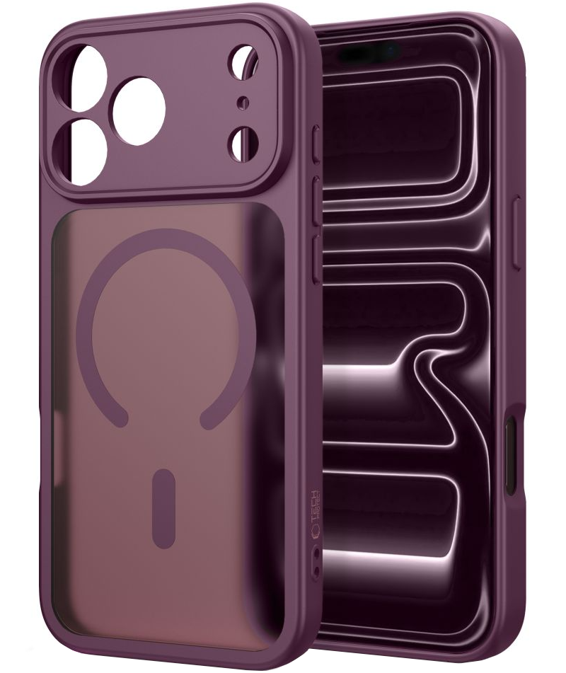 MagSafe-Hülle für Apple iPhone 18 Pro / 17 Pro, Tech-Protect, BasicMag, Mattes Weinrot