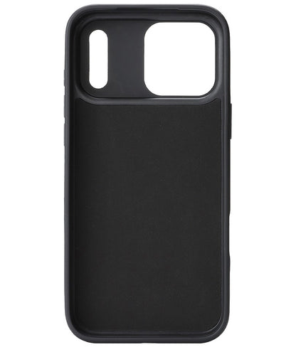 MagSafe-Hülle für Apple iPhone 17 Pro, OEM, Carbon-Metallring, Schwarz