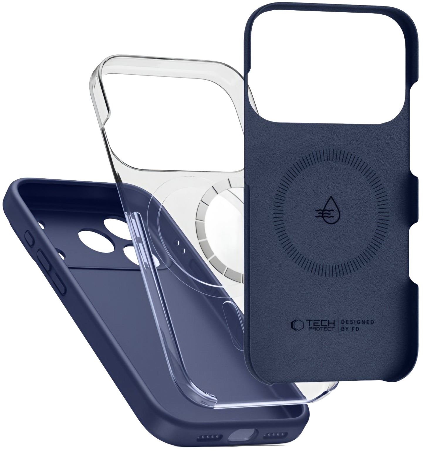 MagSafe Hülle für Apple iPhone 17 Pro, Tech-Protect, Silikon, Marineblau